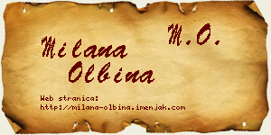 Milana Olbina vizit kartica